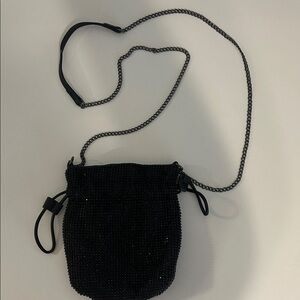 Vera Wang Black Beaded Mini Bag